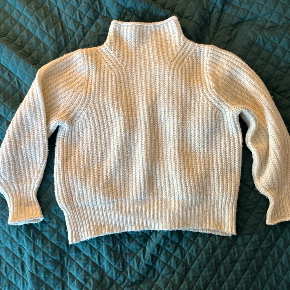 Madewell Cream Turtleneck Sweater